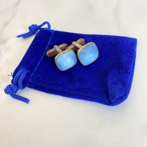 Vintage Men's Cufflinks With Blue Stone | Men's Accessories
